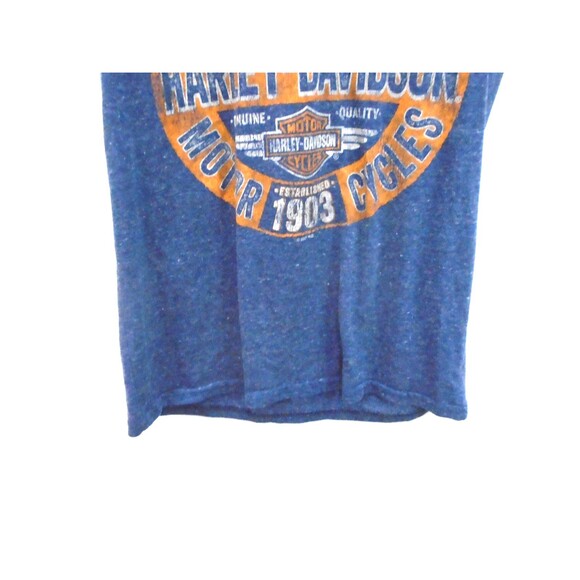 Harley Davidson Mens Tank Top Size M Awesome Graphic Wytheville VA Blue Made USA - Picture 3 of 8